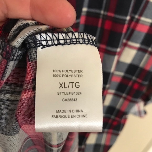 ECLIPSE | TATTOO Button Down Plaid L/S top - Picture 7 of 9